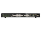 QNAP QSW-M2130P-2C2S26T-US Rackmount L2 Managed Switch, 24x 2.5GbE RJ45 PoE + 2x 10GbE RJ45 + 2x 10GbE Combo