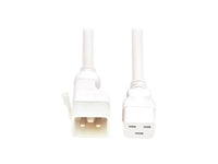 Eaton P036-EN3-AWH-6 PDU Power Cord, C19 to P-Lock Lite C20 - 20A, 250V, 12 AWG, 3 ft. (0.9 m), White, 6 Pack