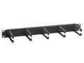 Black Box 37803-R2 Horizontal IT Rackmount Cable Manager - 19-in., Single-Sided, Steel Ring, 1U, Black