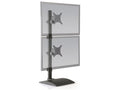 HAT Design Works 9109-D-104 Dual Flat Panel Monitor Stand, Black, holds 30 lbs per monitor, up to 24IN screen