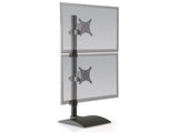 HAT Design Works 9109-D-104 Dual Flat Panel Monitor Stand, Black, holds 30 lbs per monitor, up to 24IN screen