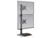 HAT Design Works 9109-D-104 Dual Flat Panel Monitor Stand, Black, holds 30 lbs per monitor, up to 24IN screen