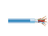 Black Box C6ABC51S-BL-1000 CAT6A 650-MHz Solid Ethernet Bulk Cable - Shielded (F/UTP), CMP Plenum, Blue, 1000-ft. (304.8-m) Spool