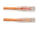 Black Box C6PC70-OR-100 CAT6 550-MHz Locking Snagless Stranded Ethernet Patch Cable - Unshielded (UTP), CM PVC (RJ45 M/M