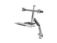 SIIG CE-MT2G12-S1 Two monitor and laptop tray desk mount Gas Spring, Full Motion (CE-MT2G12-S1)