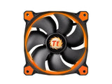 Thermaltake CL-F039-PL14OR-A Riing 14 High Static Pressure 140mm Circular LED Case Radiator Cooling Fan (Orange) - Hydraulic bearings for silent operation guarantee