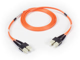Black Box EFN110-020M-SCSC OM1 62.5/125 Multimode Fiber Optic Patch Cable - OFNR PVC, SC to SC, Orange, 20-m (65.6-ft.)