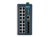 B+B SmartWorx EKI-7720E-4FI-AE 16FE+4SFP PORT Managed Ethernet Switch W