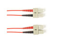 Black Box FOCMP62-015M-SCSC-RD OM1 62.5/125 Multimode Fiber Optic Patch Cable - OFNP Plenum, SC to SC, Red, 15-m (49.2-ft.), GSA, TAA/