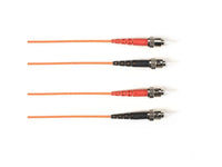 Black Box FOCMP62-030M-STST-OR OM1 62.5/125 Multimode Fiber Optic Patch Cable - OFNP Plenum, ST to ST, Orange, 30-m (98.4-ft.), GSA, TAA/