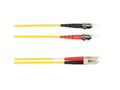 Black Box FOCMPSM-025M-STLC-YL OS2 9/125 Singlemode Fiber Optic Patch Cable - OFNP Plenum, ST to LC, Yellow, 25-m (82.0-ft.), GSA, TAA/