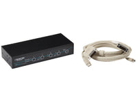 Black Box KV9614A-K Desktop KVM Switch - DVI-D with Emulated USB Keyboard/Mouse, 4-Port, Cables Included