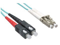Axiom LCSC10GA100M-AX LC/SC OM3 Fiber Cable 100m, Aqua