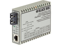 Black Box LMC1017A-MMSC Gigabit Ethernet (1000-Mbps) Media Converter - 10/100/1000-Mbps Copper to 1000-Mbps Multimode Fiber, 850nm, 550m, SC