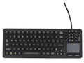 iKey SK-97-TP-USB-BLK Sealed with Integrated Touchpad - 12 Function Keys - Cleanable, Liquid-proof Design - Integrated 10-Key Numeric Pad