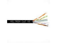 Weltron T2404L6P-BK 1000FT BLACK PLENUM CAT6 SOLID 550MHZ