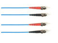 Black Box FOLZH10-004M-STST-BL OM3 50/125 Multimode Fiber Optic Patch Cable - LSZH, ST to ST, Blue, 4-m (13.1-ft.), GSA, TAA/