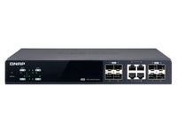 QNAP QSW-M804-4C-US QSW-M804-4C, Management Switch, 8 port of 10GbE port speed, 4 port SFP+, 4 port SFP+/ NBASE-T Combo, support for 5-speed auto negotiation