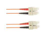 Black Box FOCMR50-003M-SCSC-OR OM2 50/125 Multimode Fiber Optic Patch Cable - OFNR PVC, SC to SC, Orange, 3-m (9.8-ft.), GSA, TAA/