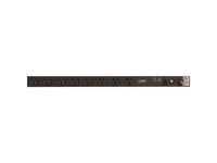 Vertiv 13203 Basic, Surge, 20A, 120V, Vertical, (8) NEMA 5-20R, breakered, 10 ft power cord with 5-20P, Black Powder Coat