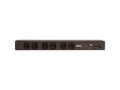 Vertiv 27849 Basic, Standard, 15A, 120V, Horizontal, (6) NEMA 5-15R, power switch, breakered, 10 ft power cord with 5-15P, Black Powder Coat