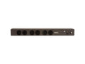 Vertiv 27854 Basic, Standard, 20A, 120V, Horizontal, (6) NEMA 5-20R, power switch, breakered, 10 ft power cord with L5-20P, Black Powder Coat