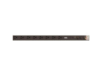 Vertiv 28064 Basic, Standard, 15A, 120V, Vertical, (8) NEMA 5-15R, power switch, breakered, 10 ft power cord with 5-15P, Black Powder Coat