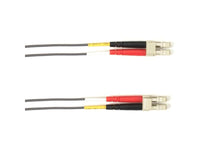 Black Box FOCMR10-005M-LCLC-GR OM3 50/125 Multimode Fiber Optic Patch Cable - OFNR PVC, LC to LC, Gray, 5-m (16.4-ft.), GSA, TAA/
