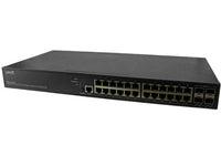 Transition Networks SM24TAT4XB-SA 24-port Gigabit PoE+ with (4) 1G/10G SFP+, 370Watt