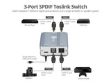 SIIG CE-AU0111-S1 3x1 S/PDIF Toslink Switch (CE-AU0111-S1)
