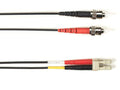 Black Box FOCMPM4-010M-STLC-BK OM4 MM FO Patch Cable Duplx, Plenum, Black, Stlc, 10M