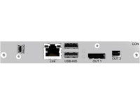 Black Box ACX2MR-DP11ATH-C Modular KVM Extender Receiver - Dual-Monitor, 4K30 DisplayPort 1.1, USB-HID, 1G, (1) CATx
