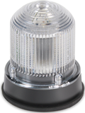 Edwards Signaling 125INCFC24D 125 Class Incandescent Beacon for NEMA 4X Applications, Flashing, 24VDC, Clear Lens, Black Base