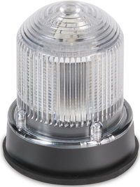 Edwards Signaling 125INCFC24D 125 Class Incandescent Beacon for NEMA 4X Applications, Flashing, 24VDC, Clear Lens, Black Base