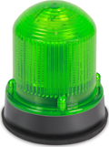 Edwards Signaling 125XBRMG24DB 125 Class XBR LED Beacon, Steady-On / Lightburst, 24VDC, 0.215A, Green, Black Base