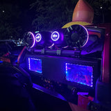 JL-TUBEUP 4x 8" Marine Tower Speakers with RGB LED, 4-Channel Marine Amplifier and AMPKIT for Jeep JLU - side view | Silarius