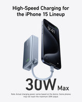 Anker Nano Power Bank (30W, Built-In USB-C Cable) - detail view | Silarius