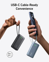Anker Nano Power Bank (30W, Built-In USB-C Cable) - detail view | Silarius