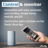 Shelly Plus Wall Dimmer x4 - side view | Silarius
