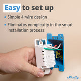 Shelly Plus Wall Dimmer - detail view | Silarius