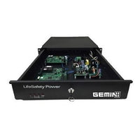 LifeSafety Power RGM75-C8D8PZ/T4-C Rugged Power System, 8 Lock, 8 Auxiliary Outputs, Tie-Wrap Wiring, Zinc-Coated Steel Enclosure, Gray