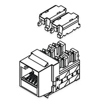 OCC KMJA5E08 Keystone Jack, CAT5e KMJ Jack, Universal 568A/B Wiring