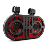 Dual 8' Marine and Powersports PRO Roll Cage Sound Bar System with Built in LED RGB Lights 500 Wat... - front view | Silarius