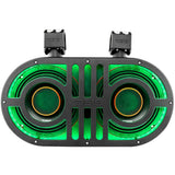 Dual 8' Marine and Powersports PRO Roll Cage Sound Bar System with Built in LED RGB Lights 500 Watt... - rear view | Silarius