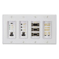 Just Add Power UL-718WP4-WH Ultra 4K 4-Gang Wallplate Encoder with Dolby DSP and HDMI Out, White (Replaces VBS-HDIP-718WP4-WH)