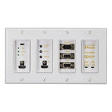 Just Add Power UL-718WP4-WH Ultra 4K 4-Gang Wallplate Encoder with Dolby DSP and HDMI Out, White (Replaces VBS-HDIP-718WP4-WH)
