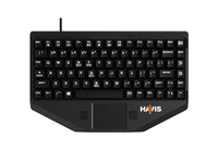 Havis KB-1010 Device Mount, Keyboard, Rugged, USB, Backlit, with Center, Touchpad