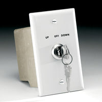 Da-Lite 74490 Key Operated 110V Switch, White
