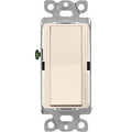 Lutron CA-1PS-LA Diva Dual-Voltage Single Pole Switch - (Light Almond | Gloss)