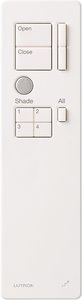 Lutron CS-YJ-4GC-WH 4-Group RF Remote Control for Lutron Shades; Battery Operated; White